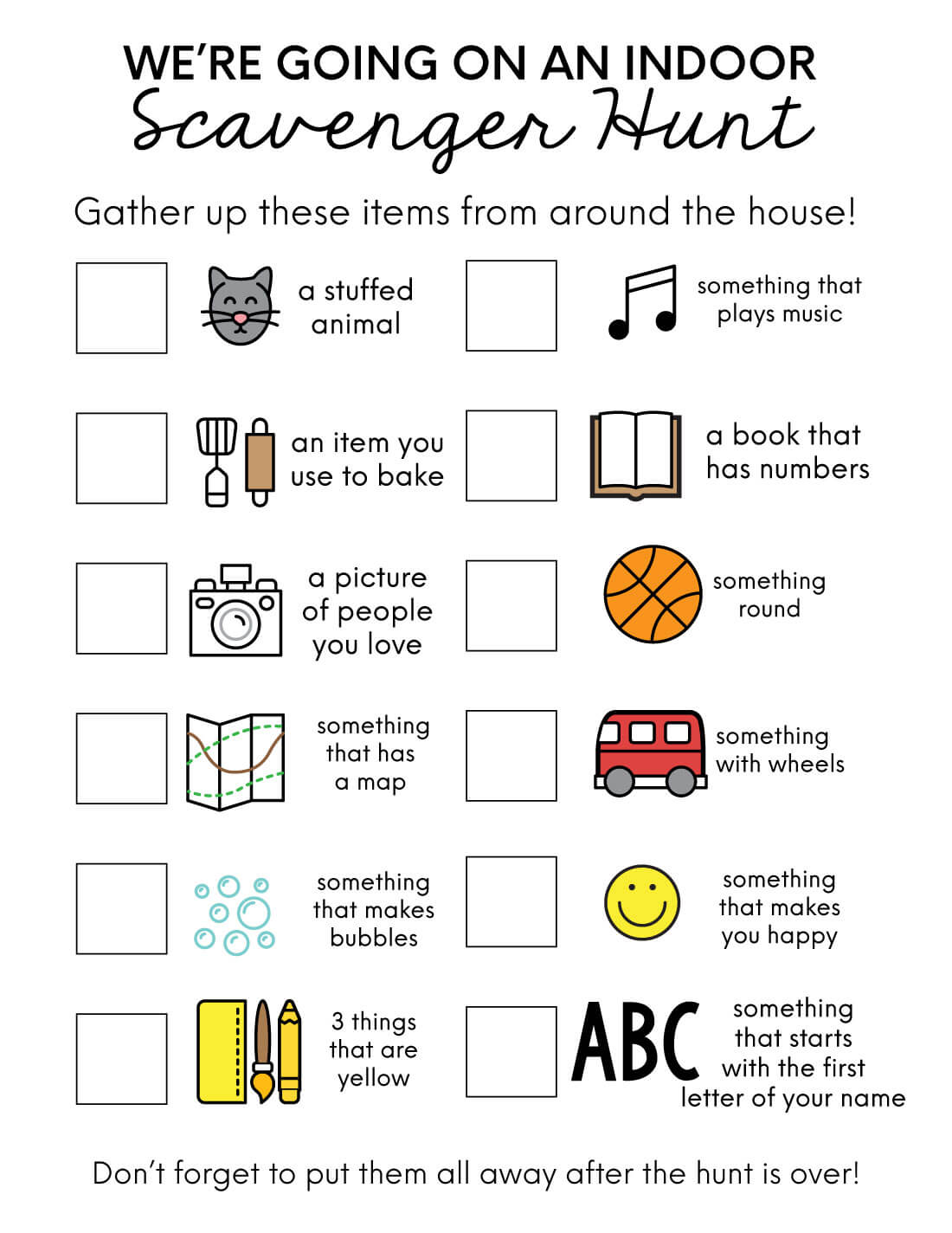 Printable Scavenger Hunts