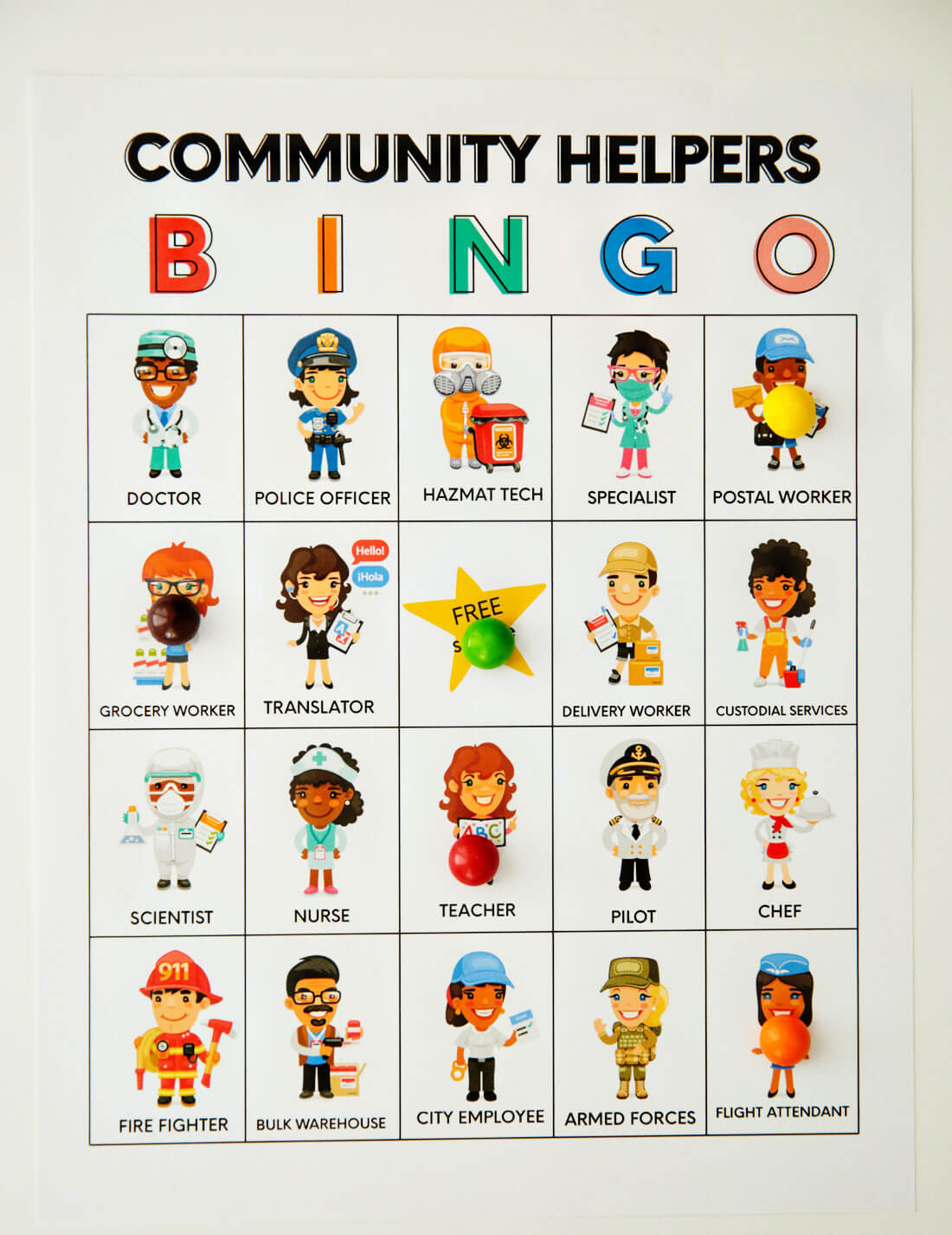 Community Helpers BINGO