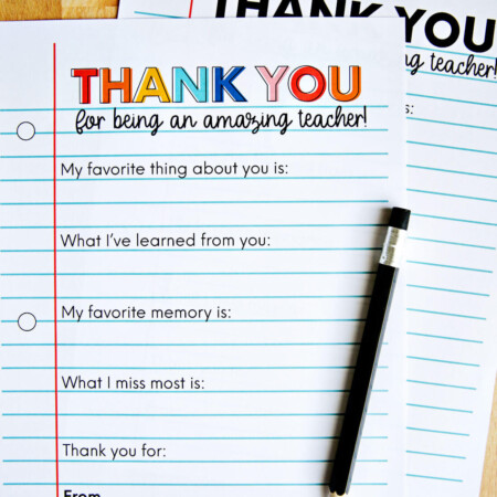 Printable Teacher Appreciation Letter