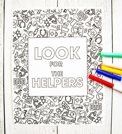 Look for the Helpers Coloring Page