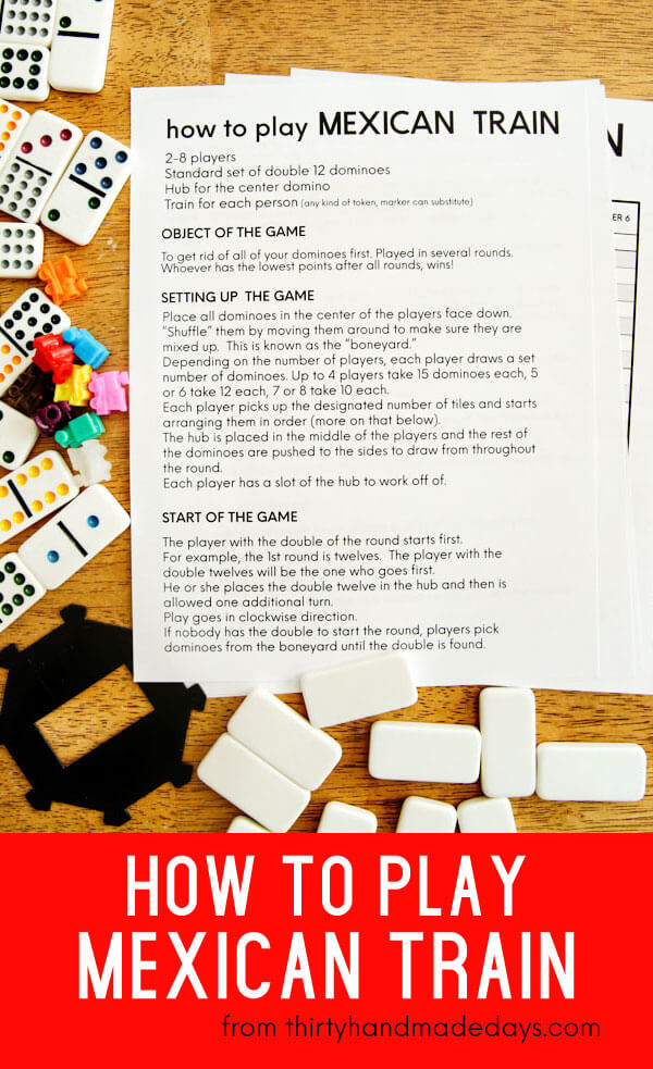 Mexican Train Rules Printable Printable Templates