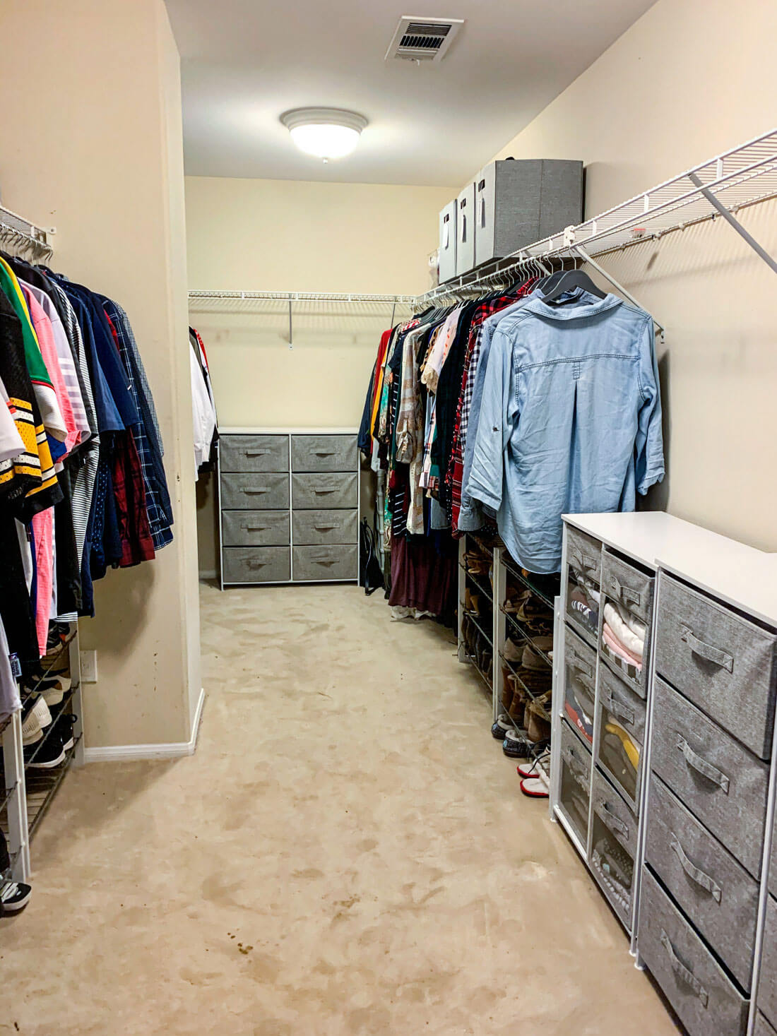 Closet organization ideas for master bedroom closet