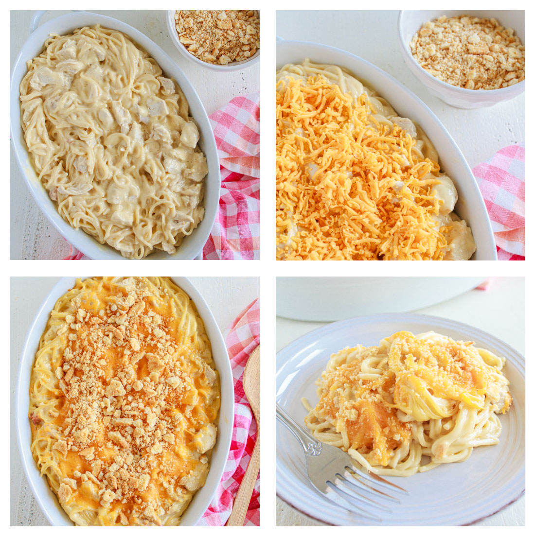 Chicken Noodle Casserole collage