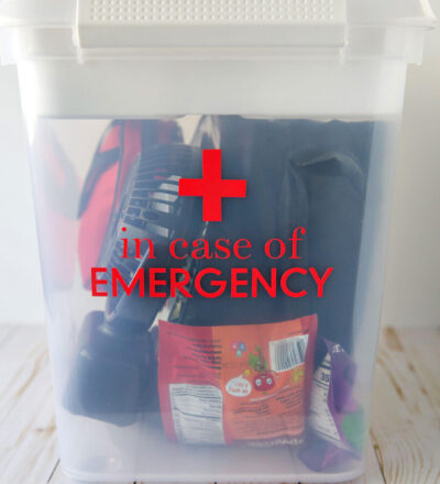 Car Emergency Kit with Label