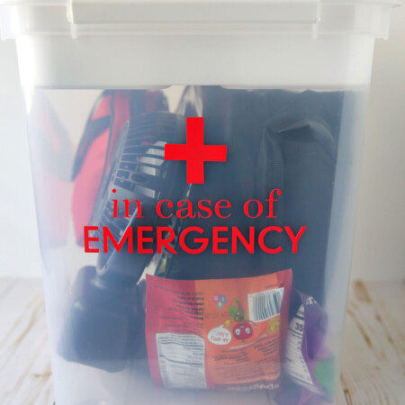 Car Emergency Kit with Label