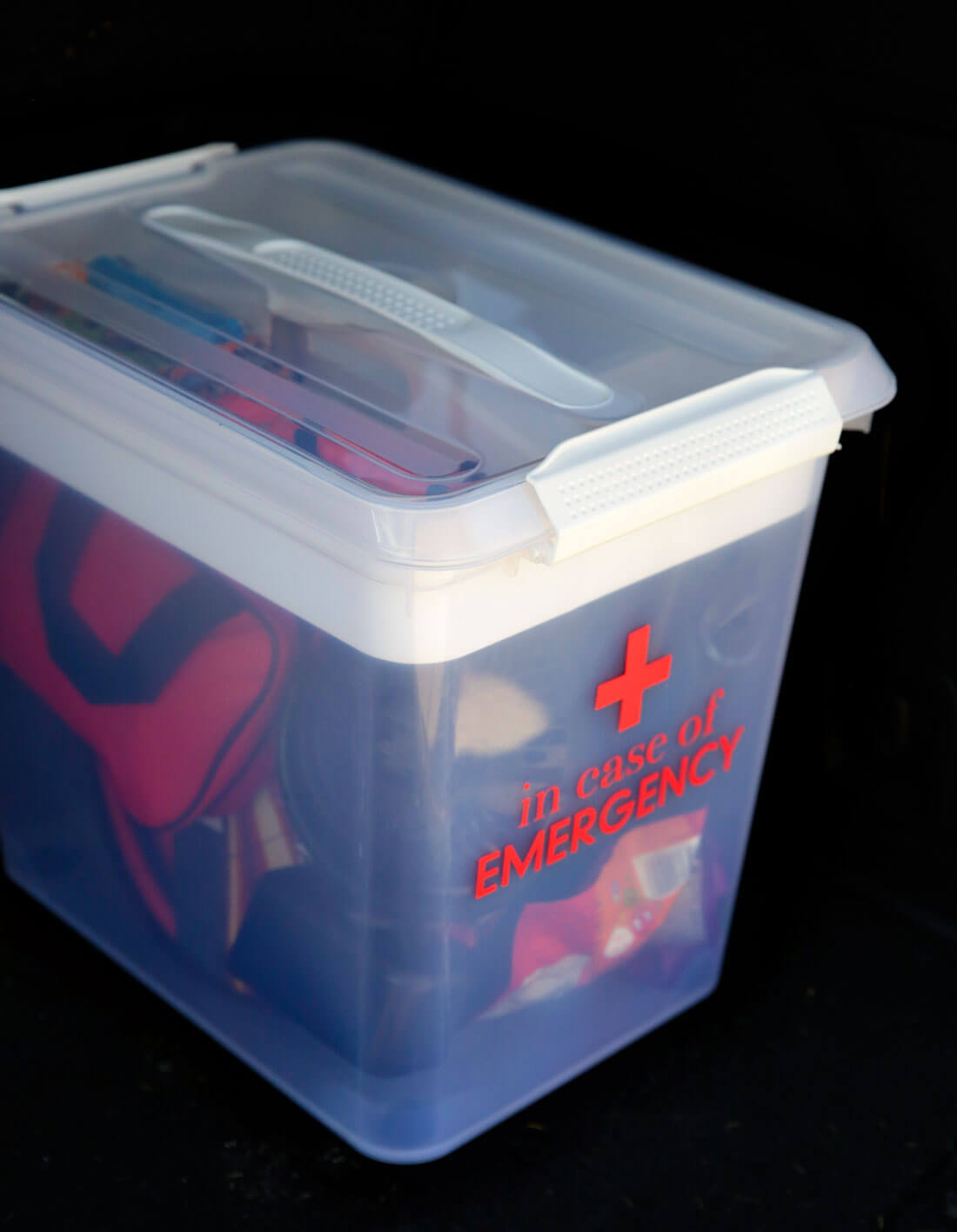 Car emergency kit in the car