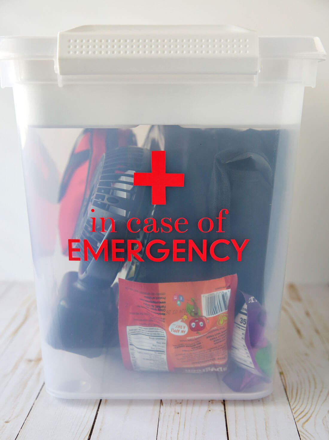 Car Emergency Kit with Label