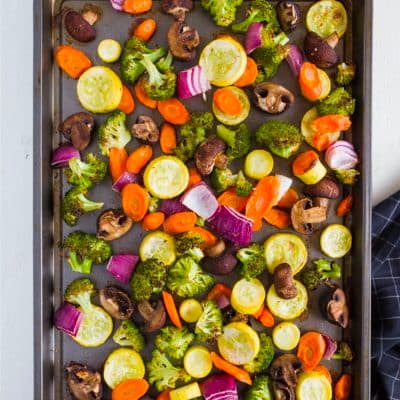 Roasted Vegetables on sheet pan